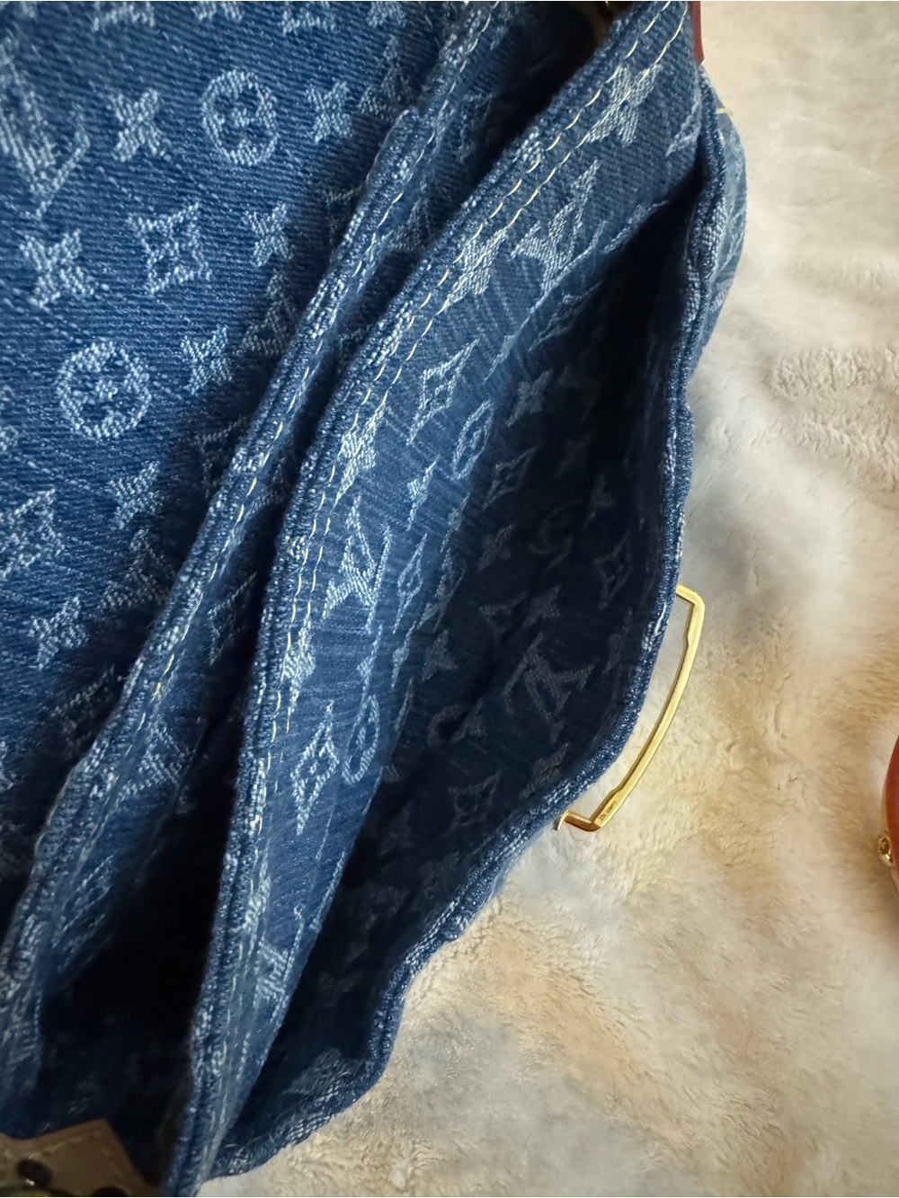 Louis Vuitton Sunset Blue Monogram Denim Shoulder Crossbody Bag w/Dust Bag EUC - Picture 4 of 8